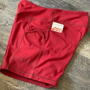 Free People movement- red shorts